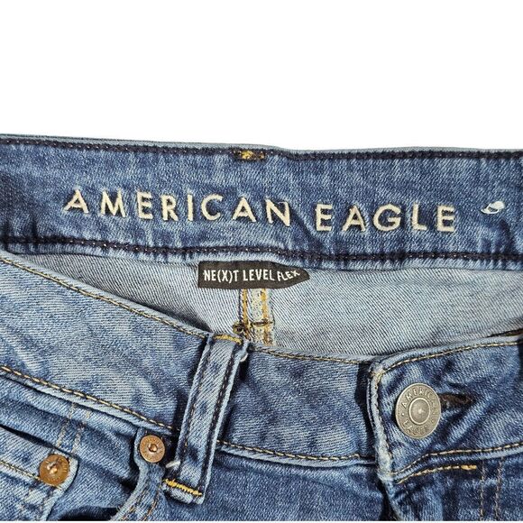 American Eagle Jeans Size W30 L34 Mens Athletic Fit Skinny Preppy City - Picture 3 of 7
